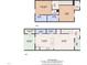 Floorplan with layout of the rooms and dimensions at 918 E Green St # F105, Franklinton, NC 27525