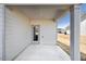 Cozy covered patio featuring white columns and clean, modern design at 4868 Pioneer Dr, Sanford, NC 27330
