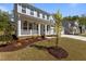 Charming two-story home with a well-manicured front yard and inviting covered porch at 1265 Meadow Queen Ln, Apex, NC 27502