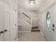 This foyer features tiled floors and leads to an upper level at 2004 Valley Ridge Ct, Raleigh, NC 27603