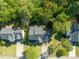 Overhead view of a home surrounded by lush greenery and neighboring houses at 226 Marquis Dr, Cameron, NC 28326