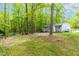 Spacious backyard with lush green trees, offering privacy and a serene natural setting at 329 Cartwright Cir, Wendell, NC 27591