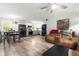 Spacious kitchen with modern appliances, an adjacent dining table, and combined laundry area at 329 Cartwright Cir, Wendell, NC 27591