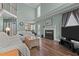 Beautiful living room with high ceilings, fireplace, and an open layout at 3809 Long Meadow Dr, Mebane, NC 27302