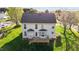 Rear exterior view features deck, landscaped backyard and siding at 3809 Long Meadow Dr, Mebane, NC 27302