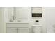 Clean and bright bathroom with a vanity, toilet, and modern fixtures at 385 Thompson Overlook Way # 236, Smithfield, NC 27577