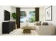 Bright living room featuring a large window, stylish decor, and comfortable seating at 385 Thompson Overlook Way # 236, Smithfield, NC 27577