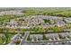 Community aerial view showcasing many homes, streetscapes, and trees, revealing an expansive neighborhood at 4105 Gilchrist Dr, Burlington, NC 27215