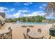 Large community pool with ample seating, providing a resort-like experience for residents at 412 Airedale Trl, Garner, NC 27529