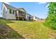 Grassy backyard features a walkout screened-in porch and an angled lawn at 4408 Walker Hallow St, Raleigh, NC 27616