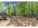 Large, lush backyard with mature trees and convenient shed with plenty of space at 604 Young Forest Dr, Wake Forest, NC 27587