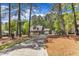 Spacious driveway leading to a well-maintained home surrounded by trees and landscaping at 604 Young Forest Dr, Wake Forest, NC 27587