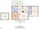 Detailed first floor plan shows the layout with dimensions of the living spaces and outdoor areas at 604 Young Forest Dr, Wake Forest, NC 27587