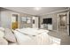 Comfortable main bedroom with neutral colors, carpet flooring, and ensuite access at 6804 Justice Dr, Raleigh, NC 27615