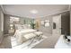 Serene main bedroom with neutral decor, soft lighting, and elegant furnishings, creating a relaxing retreat at 6804 Justice Dr, Raleigh, NC 27615
