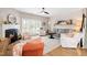 Inviting living room with fireplace, hardwood floors, and stylish furnishings for comfortable living at 705 Samuel Cary Dr, Cary, NC 27511