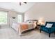 Comfortable main bedroom with vaulted ceiling, plush carpeting, and a calming color palette at 705 Samuel Cary Dr, Cary, NC 27511