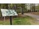 Trail map and walking path through a lush green wooded area at 8208 Bella Oak Ct, Wake Forest, NC 27587
