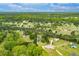Wide aerial view of many homes, trees, and lush green surrounding the community at 905 Tyler Ct, Garner, NC 27529
