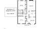 Detailed floor plan showing layout of bedrooms, bathrooms, living room, kitchen and dining room at 918 Albany Ct, Raleigh, NC 27615