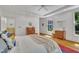 Spacious bedroom featuring hardwood floors, natural light, and ample closet space at 1318 Indian Camp Rd, Chapel Hill, NC 27516