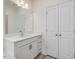Bathroom featuring a vanity with clean lines and ample storage space at 138 Alden Way, Angier, NC 27501