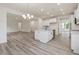 Open concept living space with seamless flow from the kitchen island, showcasing modern design and layout at 138 Alden Way, Angier, NC 27501