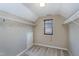 Walk-in closet with carpet, wire shelving and access door at 138 Horizon Trl, Garner, NC 27529