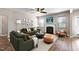 Inviting living room with cozy seating, a fireplace, and a neutral color palette at 138 Horizon Trl, Garner, NC 27529