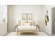 Cozy bedroom with natural light, two guitar art pieces, and two guitars hanging at 1645 Goldfinch Perch Ln, Knightdale, NC 27545