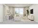 Cozy living room featuring a work station, neutral decor, and ample natural light at 1645 Goldfinch Perch Ln, Knightdale, NC 27545