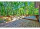 Multi-level wooden deck in a lush, wooded backyard, perfect for outdoor entertaining at 1715 Us 15-501 S, Chapel Hill, NC 27517