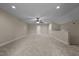 Spacious bonus room features neutral carpet, recessed lighting, and ample space at 2066 Lake Point Dr, Graham, NC 27253