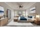 Spacious main bedroom features trey ceiling, large windows, and modern furnishings at 2066 Lake Point Dr, Graham, NC 27253