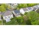 An aerial view shows the home's backyard and the surrounding neighborhood at 2103 Glenkirk Dr, Burlington, NC 27215