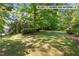 Spacious lot with trees and lawn extending to the waterfront, included in the Sagamore Drive property at 373 & 375 Sagamore Dr, Louisburg, NC 27549