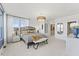 Bright main bedroom featuring a large bed, neutral decor, and ample natural light at 404 Gaston Park Ln # 100, Wake Forest, NC 27587