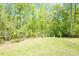 Spacious backyard surrounded by lush trees, providing a private outdoor space at 4057 Mackenzie Dr, Haw River, NC 27258
