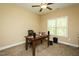 Versatile bedroom featuring neutral walls, carpet, and a ceiling fan at 4057 Mackenzie Dr, Haw River, NC 27258