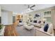 Bright living room featuring a neutral palette, stylish furniture, and hardwood floors, filled with natural light at 413 Weeping Willow Dr, Durham, NC 27704
