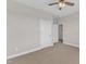 Bedroom boasts plush neutral carpet with closet and ensuite access at 4252 Rockdell Hall St, Raleigh, NC 27616