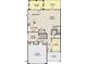 First floor plan featuring an open kitchen, guest room, and seamless flow to the patio at 4311 Emeline Way # 13, Fuquay Varina, NC 27526