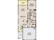 Open-concept floor plan showcasing the kitchen, Gathering room, primary bedroom, and 2-car garage at 4404 Darius Ct # 41, Fuquay Varina, NC 27526