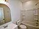 Bathroom with new vanity and tiled shower and tub at 48 S Grace Way, Henderson, NC 27537