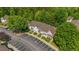 Aerial view showcasing townhomes and parking spaces at 5318 Crescentview Pkwy, Raleigh, NC 27606