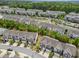 Aerial view showcasing a community with neat rows of houses, greenery, and well-planned street layouts at 5518 Jessip St, Morrisville, NC 27560