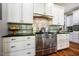 Modern kitchen features stainless steel appliances, white cabinetry, and a stylish backsplash at 658 Bennett Mountain Trce, Chapel Hill, NC 27516