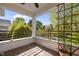 Balcony with great view, wood flooring, metal railing, and potted plant at 703 Copperline Dr # 301, Chapel Hill, NC 27516