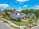 Aerial view of a well-maintained home, showcasing its lush landscaping and neighborhood setting at 7510 Latteri Ct, Raleigh, NC 27613