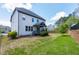 Spacious backyard featuring mature landscaping and a charming covered porch at 7510 Latteri Ct, Raleigh, NC 27613